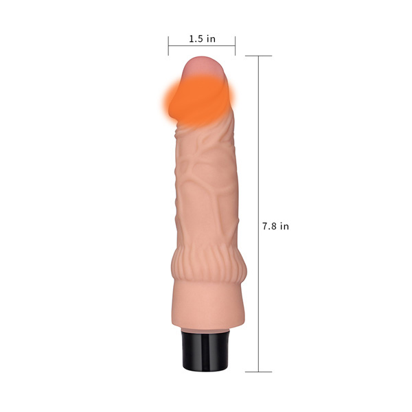 LoveToy REAL SOFTEE Vibrating Dildo 7.8 inch