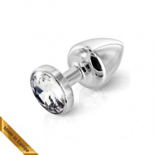 法國 Diogol - Anni Swarovski 銀水晶肛塞 - L