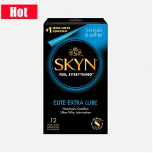 SKYN Elite Extra Lube 超薄非乳膠超潤滑 12 片裝安全套