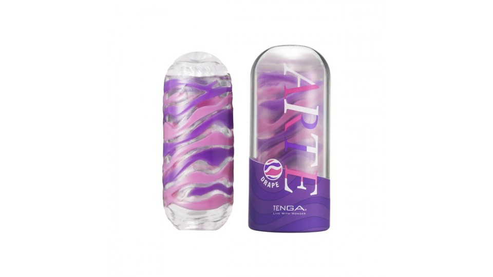 TENGA ARTE DRAPE 織紋杯 流線紫 飛機杯