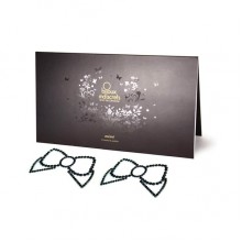 西班牙 Bijoux Indiscrets MIMI BOW Black 可愛領結寶石乳貼