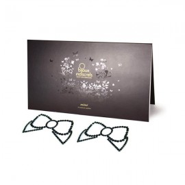 西班牙 Bijoux Indiscrets MIMI BOW Black 可愛領結寶石乳貼