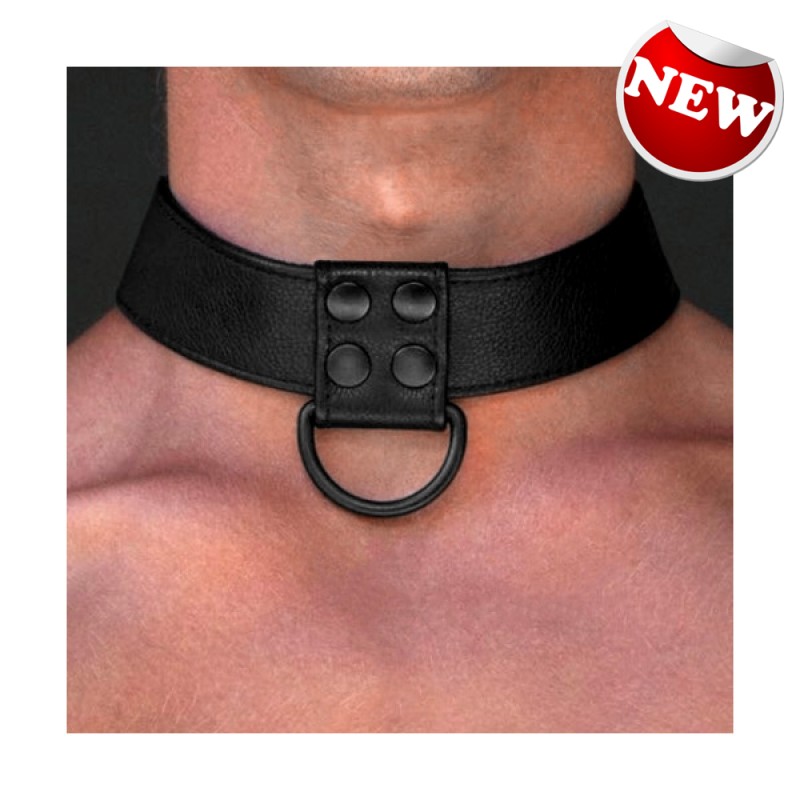 LoveToy Bondage Fetish 黑色啞光項圈帶皮帶