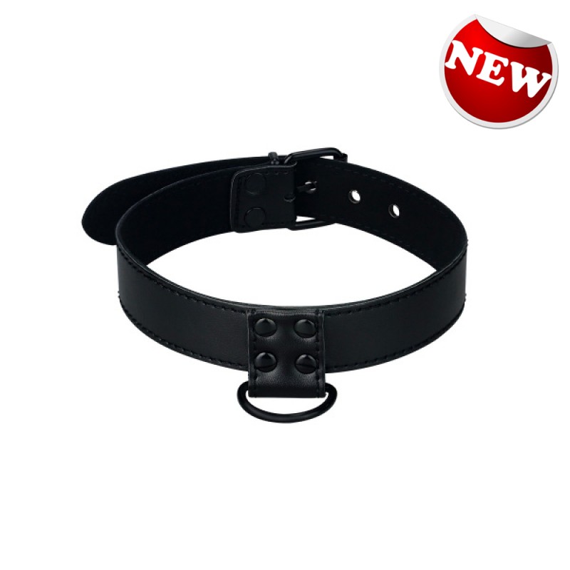 LoveToy Bondage Fetish 黑色啞光項圈帶皮帶