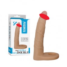 LoveToy 7 寸 超柔軟 雙重享受 穿帶式後庭仿真陽具
