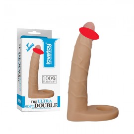 LoveToy 7 寸 超柔軟 雙重享受 穿帶式後庭仿真陽具