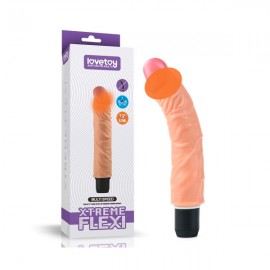 LoveToy Xtreme Flexi 可彎曲 震動 仿真陽具 9.5寸