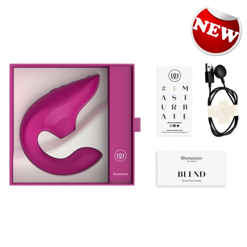 Womanizer Blend 陰蒂吸啜 + G點按摩器 - 粉紅色