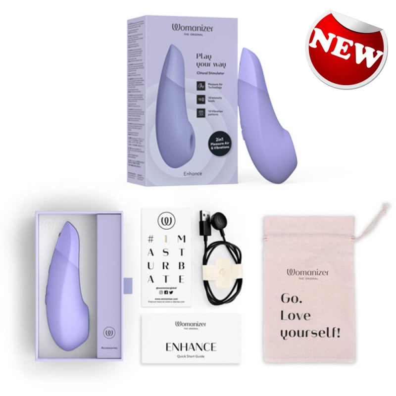 Womanizer Enhance 深層震動 陰蒂吸啜器 - 紫色