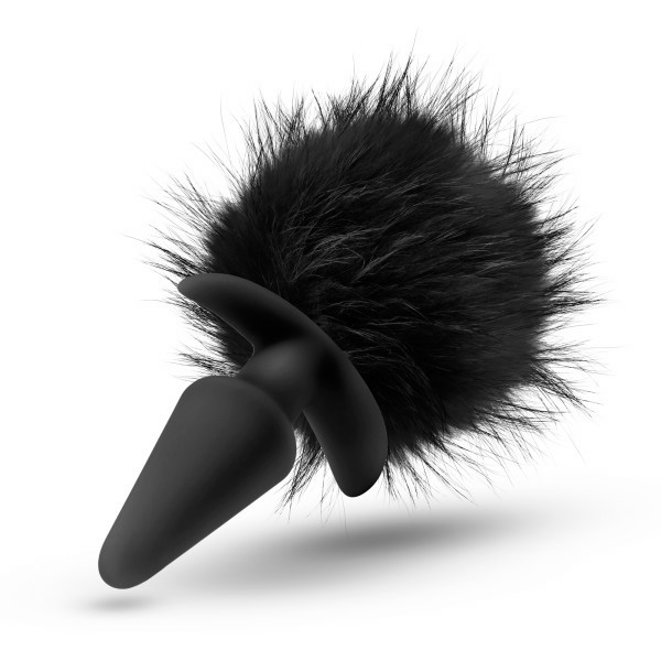 情趣用品Pom Plugs Fur Pom Pom White Butt Plug