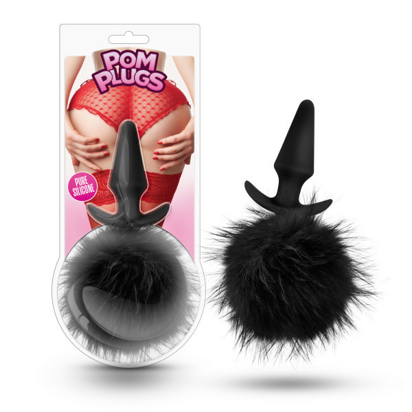 情趣用品Pom Plugs Fur Pom Pom White Butt Plug