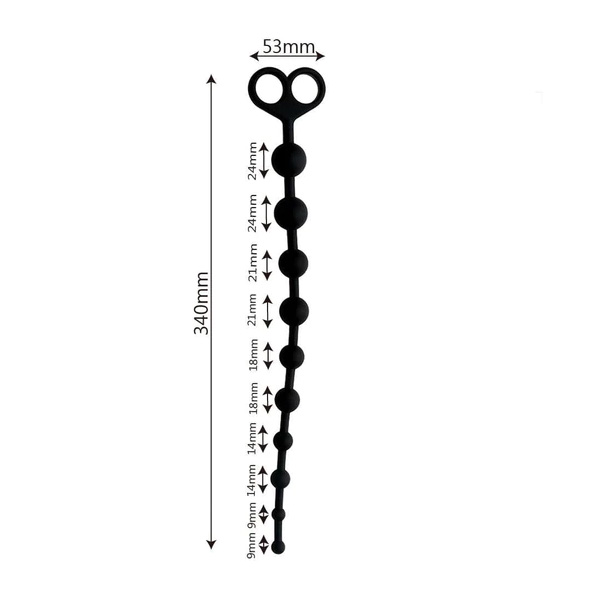 後庭拉珠 with size measurement