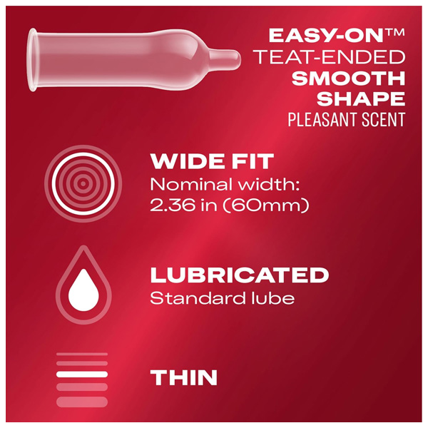 Durex Extra Sensitive Ultra Thin Condoms - Wide Fit 60mm