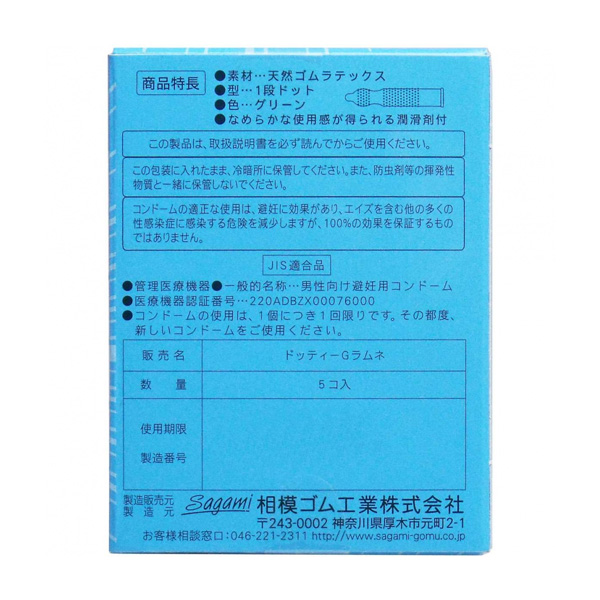 Sagami Ramune Flavored Dot Condoms