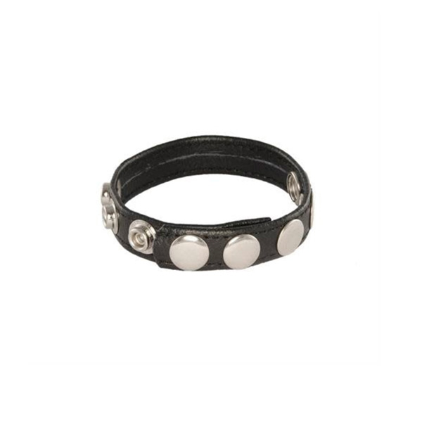 IGNITE Leather 5-snap Cock Ring