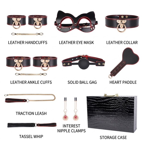 Obey Me Deluxe 10-Piece BDSM Bondage Kit