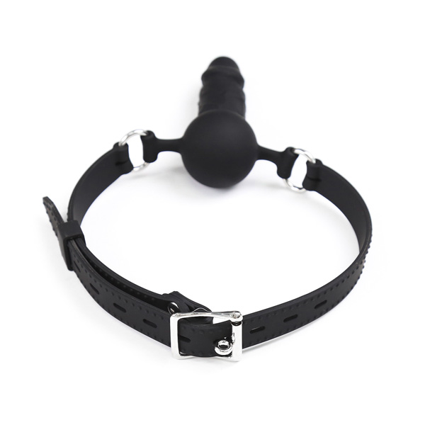 BDSM Black Penis Ball Gag