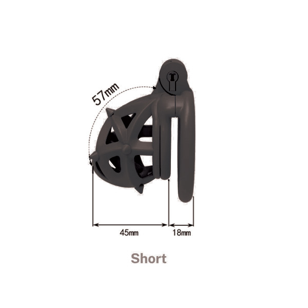 Zeds Production Diamond Chastity Cage With Removable Silicone Spikes - Short