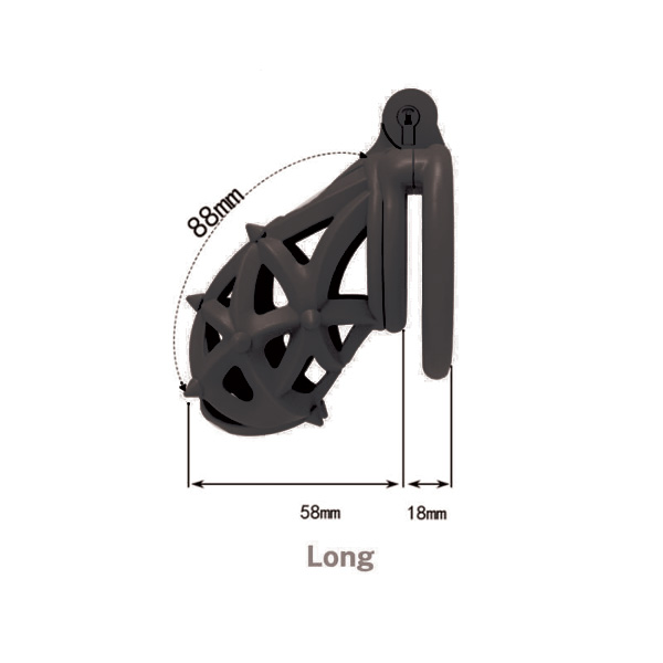 Zeds Production Diamond Chastity Cage With Removable Silicone Spikes - Short