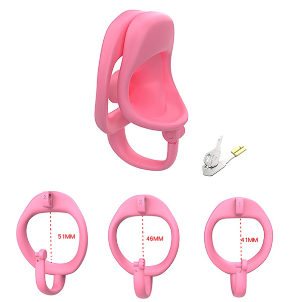 Chastity Cage D13 Negative Pressure Lock with all the size mearsurement in a full pack