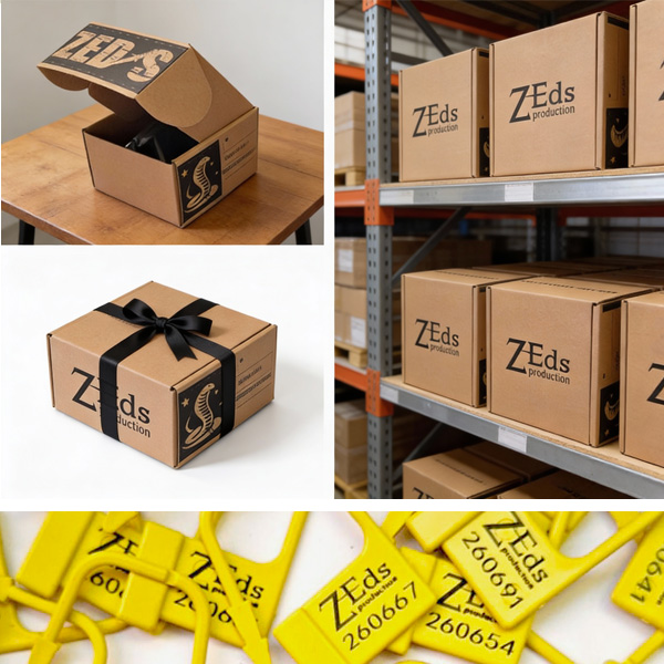 zeds production packing box and storage