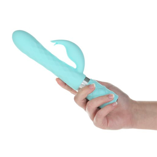 Pillow Talk Lively Luxurious Dual-Motor vibrator with hand holding