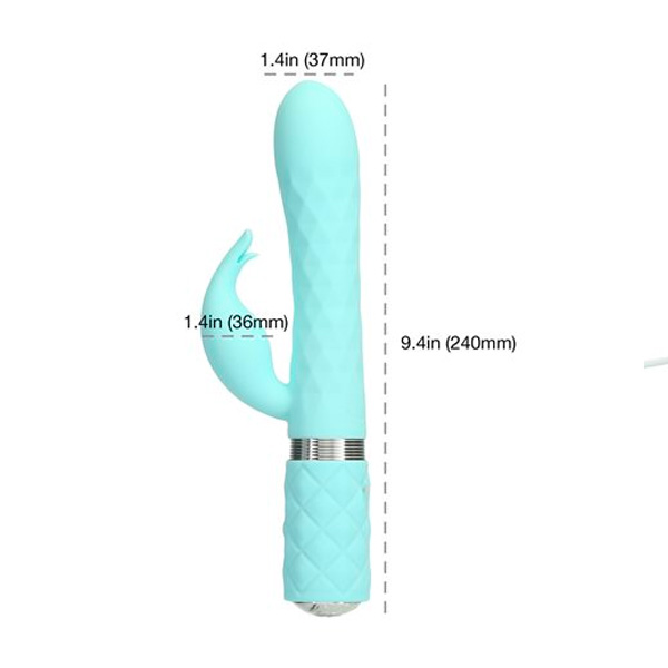 Pillow Talk Lively Luxurious Dual-Motor vibrator with size measurement