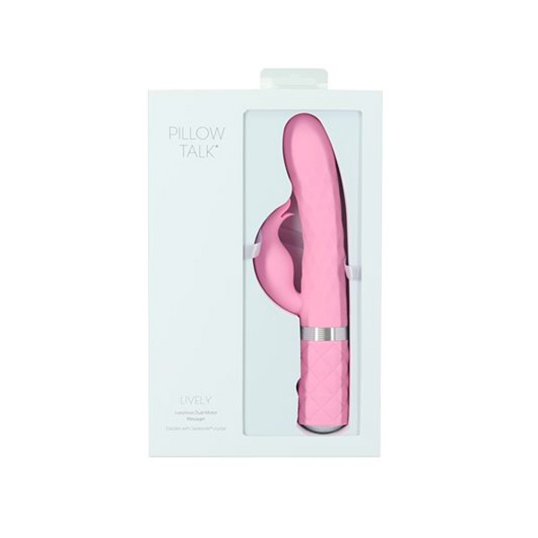 Pillow Talk Lively Luxurious Dual-Motor vibrator pink in a box packing