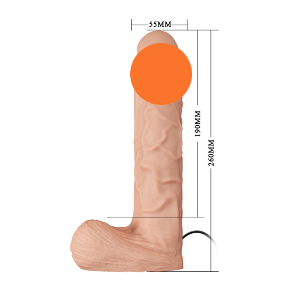 Baile Ultra Strap-on with Vibrating Dildo 10.2 inch