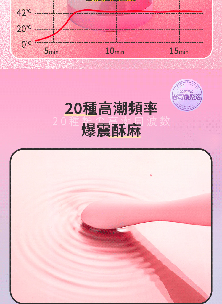 Galaku Tide 可彎曲 溫暖G點 振動 按摩棒